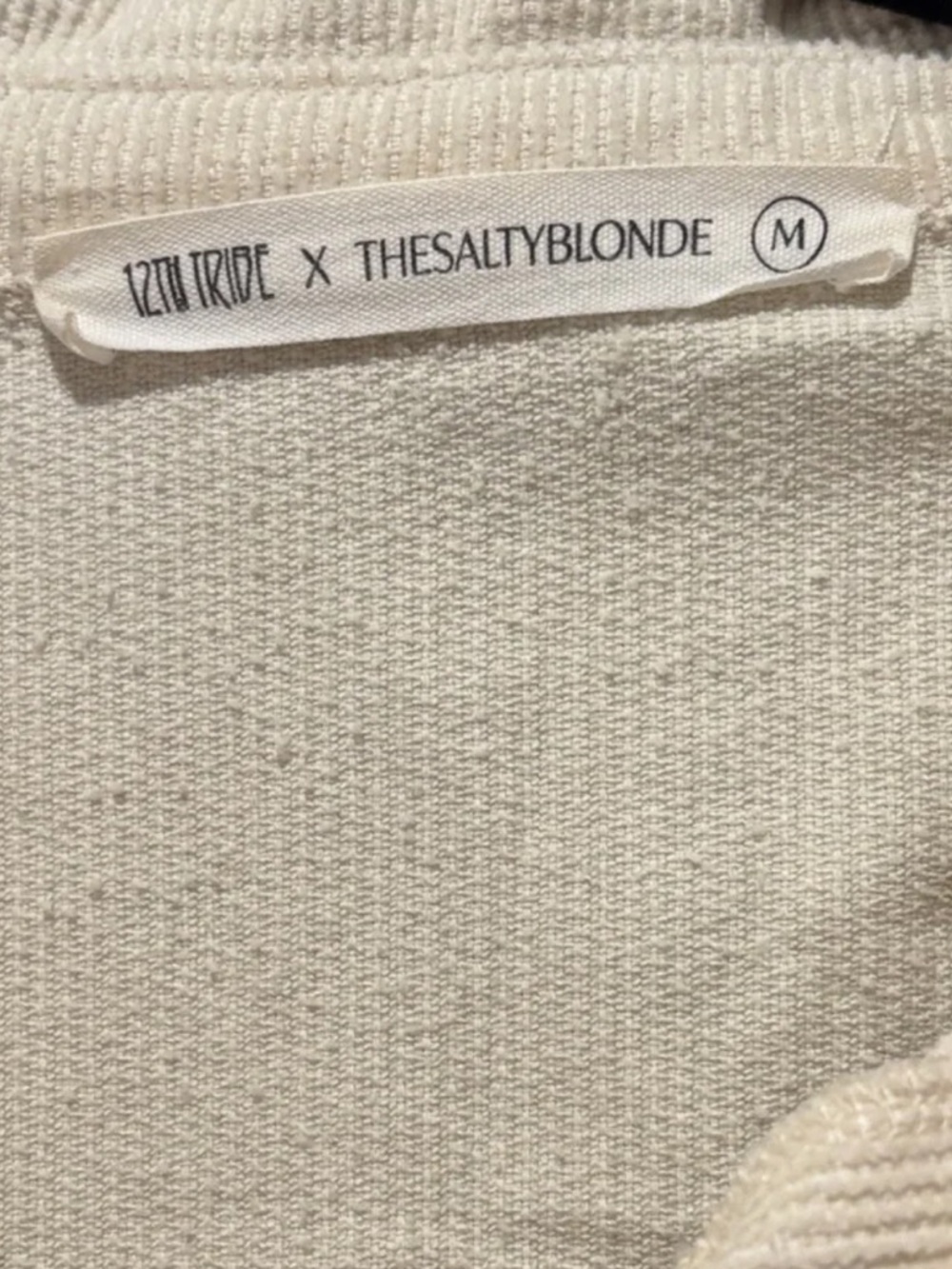12th Tribe x SaltyBlonde Ivory Cotton Corduroy Long-Sleeve Belted Shirt Dress - Picture 6 of 9